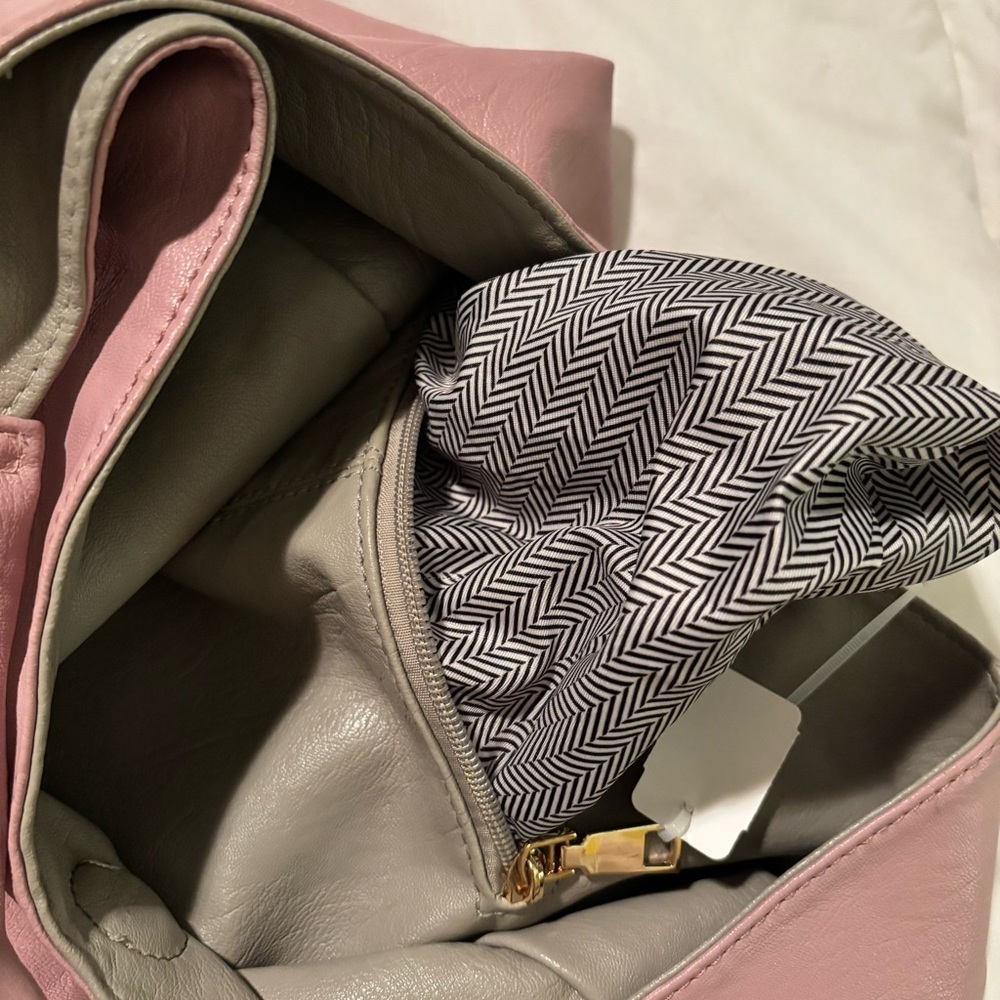 Chic Mauve faux Leather Hobo Bag - Picture 2 of 7